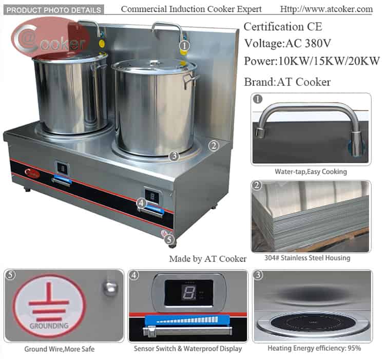 6-Burner Commercial Electric Induction Cooker with Cabinet Jg-497 - China Induction  Cooker, Induction Cooker with 6-Burner