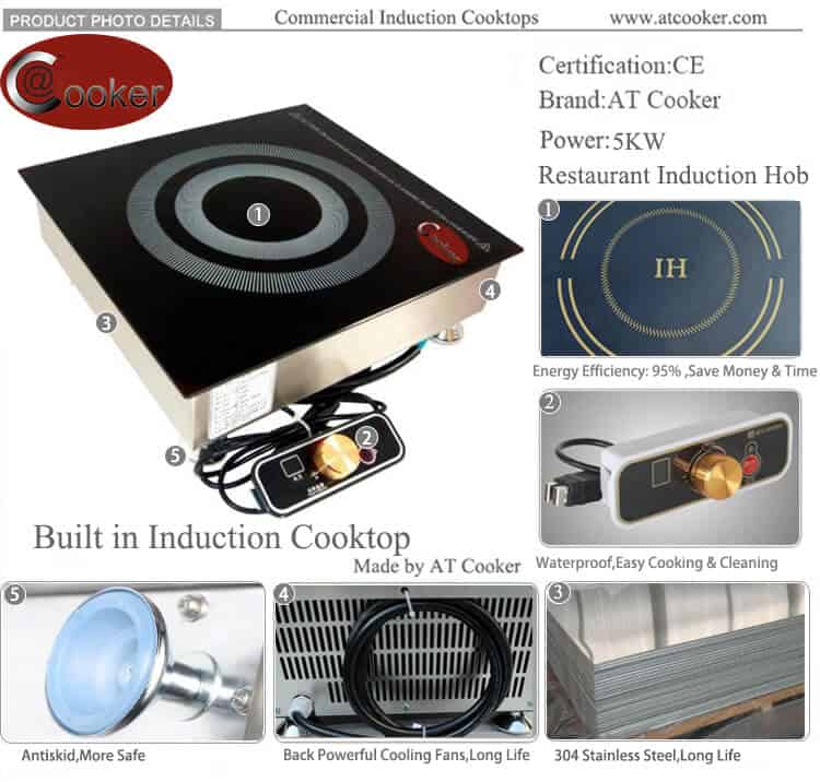 commercial induction griddle, Countertop, Built in